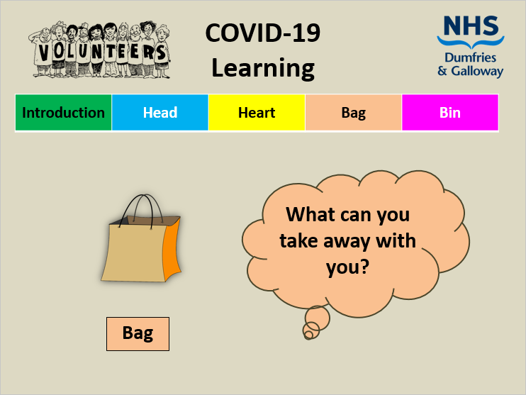 Bag - "What will you take away?"